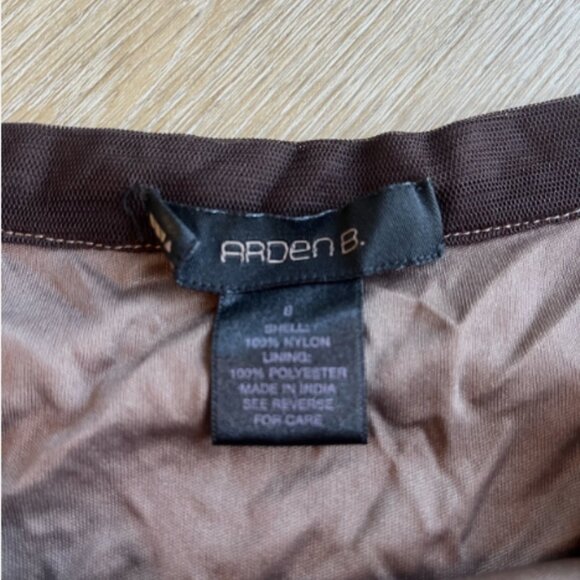 Arden B Brown Beaded Sequin Embroidered Skirt Boho Y2K Fairy Party Size 8 - Picture 4 of 6